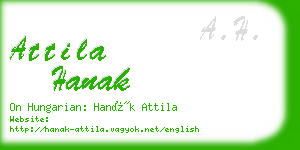 attila hanak business card